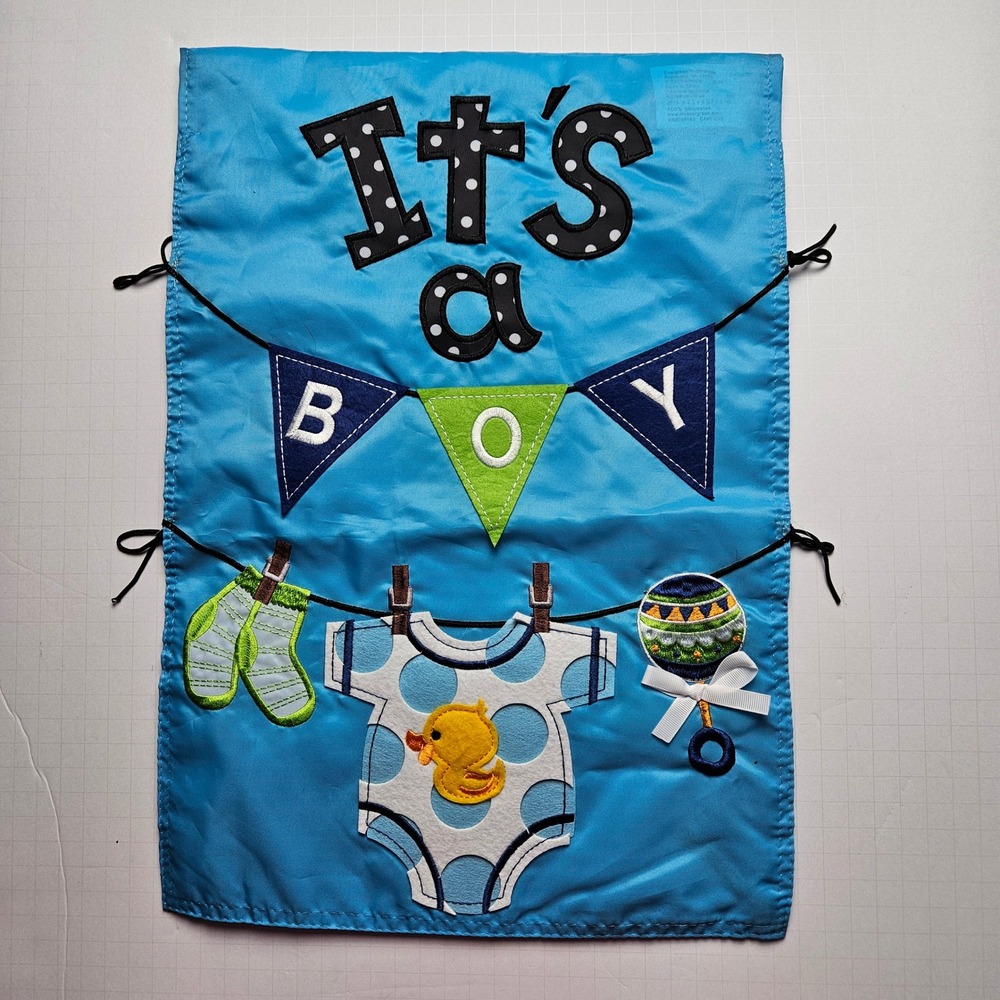 Evergreen Enterprises Its A Boy Double Sided Garden Applique Flag